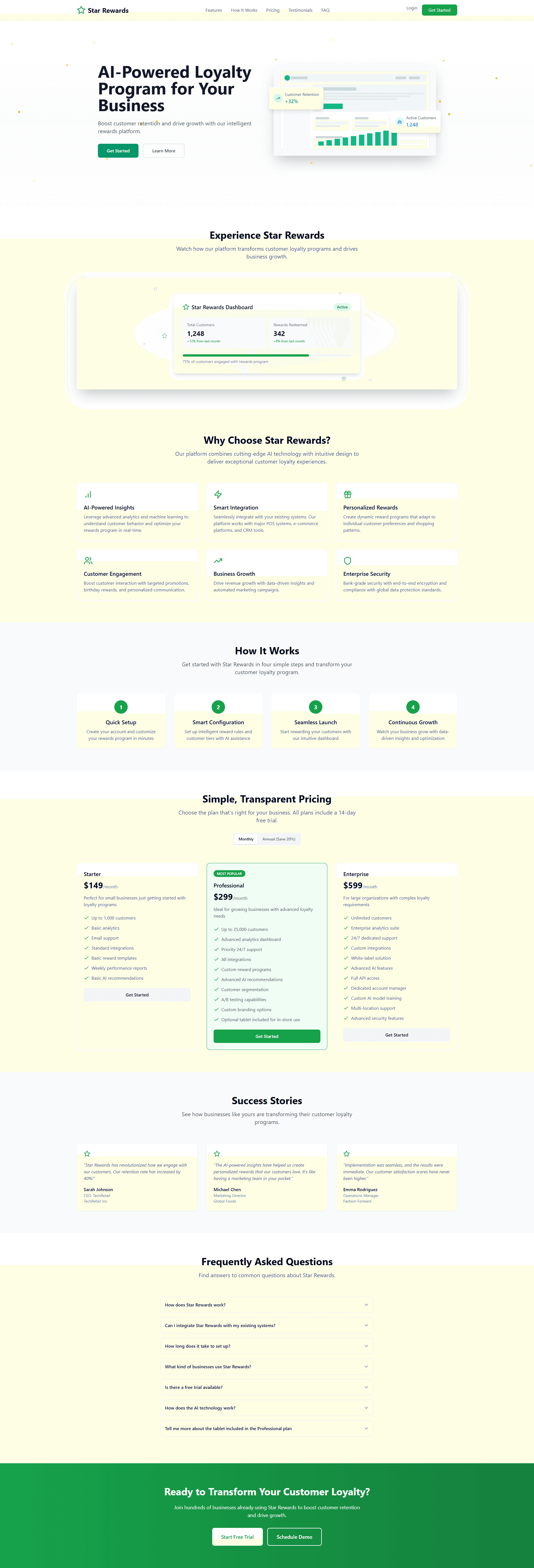 Star Rewards System