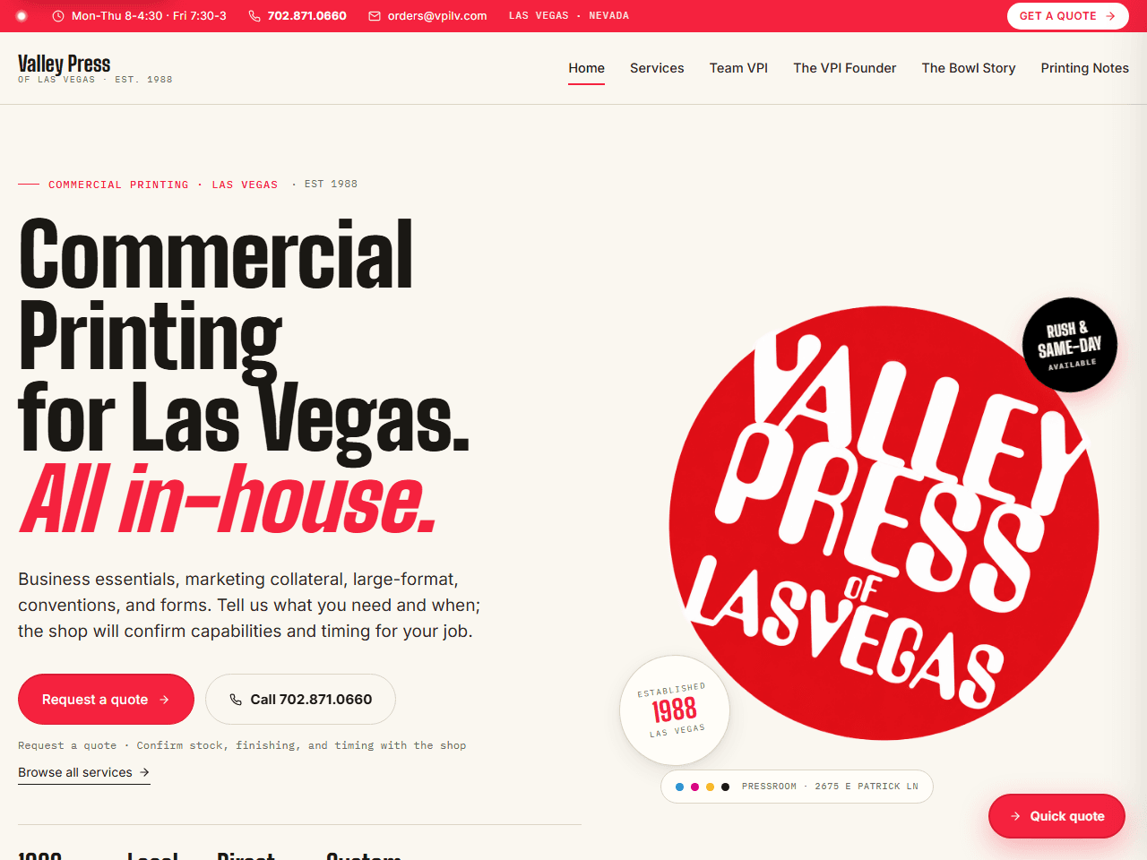 Valley Press of Las Vegas screenshot